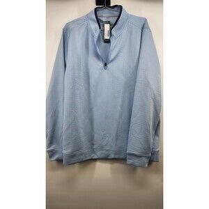 Flag & Anthem Men's XL Light Blue Claremont Performance Textured 1/4 Zip NWT